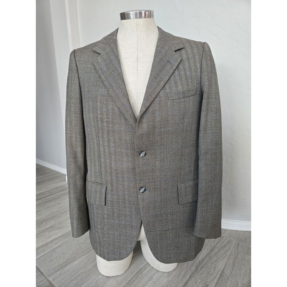 Arya Pure Wool Tweed Blazer Jacket Sport Coat Sz 42 R France